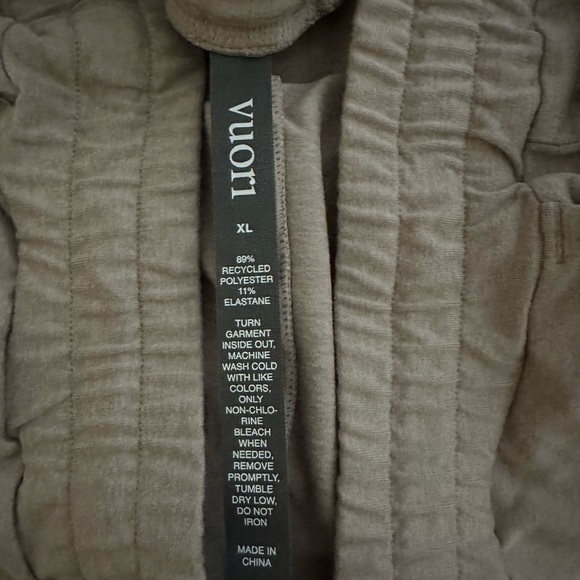 VUORI Halo Essential Wideleg Pant Dark Salt Heather (cream) XL EUC - Picture 2 of 4